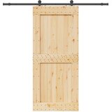  Klizna vrata NARVIK Prirodna i crna 100 x 210 cm (213,5 cm) | shoptok.hr