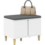  Klupa za hodnik s jastukom s pohranom Bijeli 60 x 38 x 46 cm | Eponuda.ba