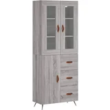 MAISON CHIC Visoka Komoda - Predalnik siva sonoma 69,5x34x180 cm inženirski les, (21720019)