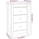  Noćni ormarić 40 x 35 x 61,5 cm od masivne borovine | shoptok.hr