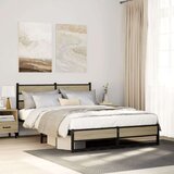 Metalni Kovinski posteljni okvir brez vzmetnice sonoma hrast 135x190 cm, (21609929) Cene