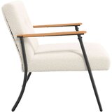 vidaXL fotelja Krema 59 x 75 x 78 cm Tkanina s uvijenim učinkom | shoptok.hr