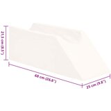  Jastučić za noge Jednobojno Bijelo 68 x 25 x 21,5 cm PU pjena | shoptok.hr