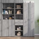 vidaXL Visoka komoda siva sonome 45x42,5x185 cm od konstruiranog drva | shoptok.hr