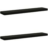  Jastučići za klupe - 2 dijela VUGHT 2 pcs 100% poliester Crna - Crna (poliester) 140 x 30 cm 2 | shoptok.hr