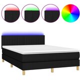  box spring s madracem LED crni 140x200 cm od tkanine | shoptok.hr