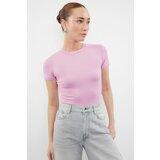 Trendyol Pink Viscose/Soft Fabric Fitted Stretchy Knitted Blouse cene