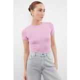 Trendyol Pink Viscose/Soft Fabric Fitted Stretchy Knitted Blouse | Shoptok.si