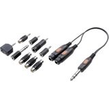 SpeaKa Professional JACK/činč audio adapter, 1x JACK, muški, 6.35mm - 2x JACK ženski 6.35mm, crn | Eponuda.ba