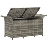  Vrtna klupa s jastukom siva 116 x 46 x 57 cm od poliratana | shoptok.hr