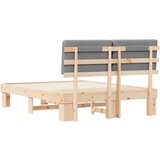  Krevetni okvir s tapiciranim uzglavljem Svijetlo siva | shoptok.hr