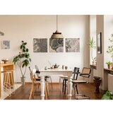  Drveni luster na sajli 1xE27/60W/230V prečnik 33 cm masivan/hrast/orah/kaučukovac | Eponuda.com
