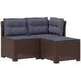  Dvosjedni vrtni sofa s jastucima u ratan izgledu PP Smeđa | shoptok.hr