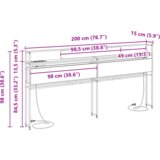  Skladišno uzglavlje Sivi hrast sonoma 200 cm Konstruirano drvo | shoptok.hr