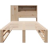 vidaXL Krevet s regalom za knjige bez madraca 90x200 cm masivno drvo | shoptok.hr