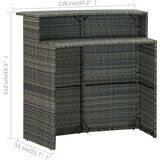  5-dijelni vrtni barski set s jastucima sivi | shoptok.hr