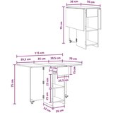  Blagovaonski stol 115 x 70 x 75 cm Konstruirano drvo - Dimljeni hrast | shoptok.hr