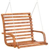  Gugalna klop trden ukrivljen les s tikovino 91x130x58 cm | Shoptok.si