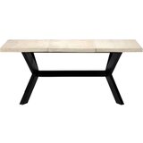 Maison Chic Jedilna miza - Kuhinjska miza - Jedilni stol trden mangov les 180x90x75 cm bela, (21714886) | Shoptok.si