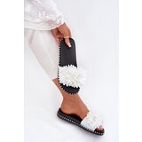 Boto Women's Slippers Decorated With Flowers White Cellanen | shoptok.hr