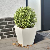 vidaXL Vrtno cvetlično korito belo 30x30x30 cm jeklo Cene