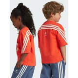 Adidas Funkcionalna majica 'Disney Mickey Mouse' temno modra / oranžno rdeča / črna / bela | Shoptok.si