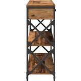  Konsolna miza Staro les 100x28x75 cm Izpopolnjeno les in jeklo, (22008760) | Shoptok.si