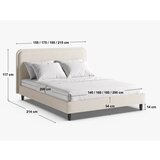 Micadoni Sivo-bež oblazinjena zakonska postelja z letvenim dnom 160x200 cm Aveline – | Shoptok.si
