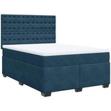  Krevet s oprugama i madracem plavi 140x190 cm baršunasti | shoptok.hr