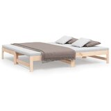  Dnevni ležaj na izvlačenje 2 x (75x190) cm od masivne borovine | shoptok.hr