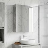  Kupaonski ormar s ogledalom Betonski sivi 53,5 x 15,5 x 70 cm | shoptok.hr