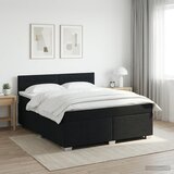  Boxspring krevet s madracem Crna 140 x 190 cm Tkanina | shoptok.hr