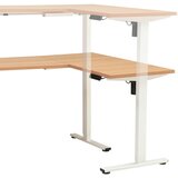 MID.YOU PISALNA MIZA kovina, leseni material bela, barve hrasta | Shoptok.si
