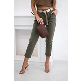 Kesi Włoski Punto trousers with belt khaki Cijene