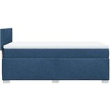 vidaXL Krevet s oprugama i madracem plavi 90 x 200 cm od tkanine | shoptok.hr