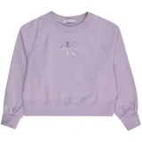 Calvin Klein Jeans Sweater majica ljubičasta / tamno ljubičasta / bijela