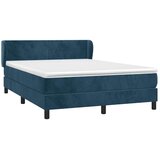  Krevet s oprugama i madracem tamnoplavi 140x200 cm baršunasti | shoptok.hr