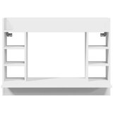  Zidni radni stol bijeli 105 x 48 x 75 cm od konstruiranog drva | shoptok.hr