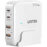 GaN network charger - P1228AWH01-EU | 70W 2x USB-C 2x USB-A