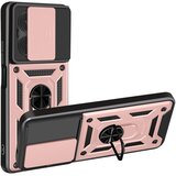 AVIZAR Ovitek Redmi 15C, odporen na udarce, z drsnim pokrovom kamere, kovinskim obročem in stojalom, Šampanjec roza, (5000189796) | Shoptok.si