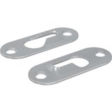  Vješalica s rupom 2 pcs Srebrno 45 x 16 x 3.5 mm Željezo | shoptok.hr