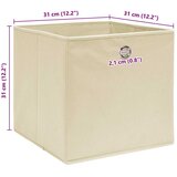  Kutije za pohranu 10 kom krem 32 x 32 x 32 cm od tkanine | shoptok.hr
