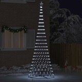 vidaXL LED božično drevesce Hladno bela 138.5 x 138.5 x 399 cm Kovina | Shoptok.si