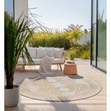 Elle Decoration Oker žuti/krem okrugao vanjski tepih ø 140 cm Gemini – | shoptok.hr