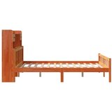  Knjižna postelja brez vzmetnice vošč. rjava 150x200 cm borovina, (21609867) | Shoptok.si