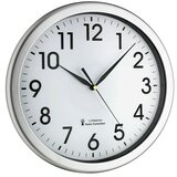 Tfa Dostmann Okrugli zidni sat s pozadinskim osvjetljenjem Corona (Srebrno-bijele boje, Promjer: 30,8 cm) Cijene