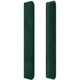  Uzglavlje s ušima tamnozeleno 83x16x118/128 cm baršunasto | shoptok.hr