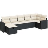 vidaXL 7-dijelni set vrtnih sofa od poliratana s jastucima crni | shoptok.hr