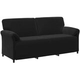 SOFA za 3 osobe Crna 198 x 83 x 95 cm Baršun - Crna 3-sjedalna (180 cm) | shoptok.hr