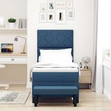 vidaXL Krevet s podnicom s madracem i klupom plavi 80x200 cm tkanina | shoptok.hr